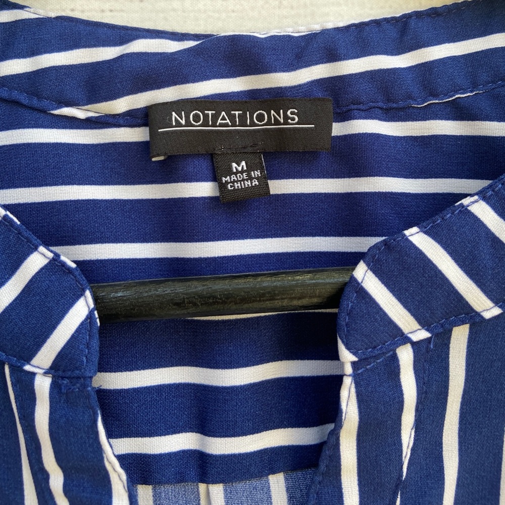Notations Button Down Cuff Sleeve Top - image 3
